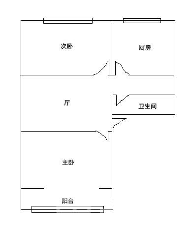 南方宿舍  2室1厅1卫   1400.00元/月室内图1