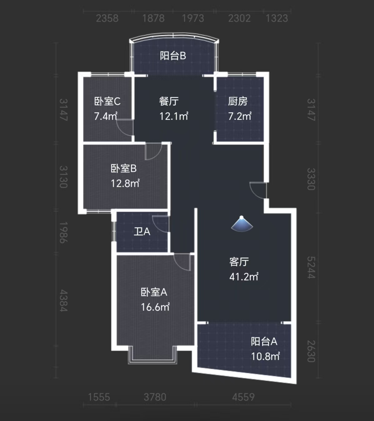 熹悦花都  6室3厅3卫    59.8万室内图1