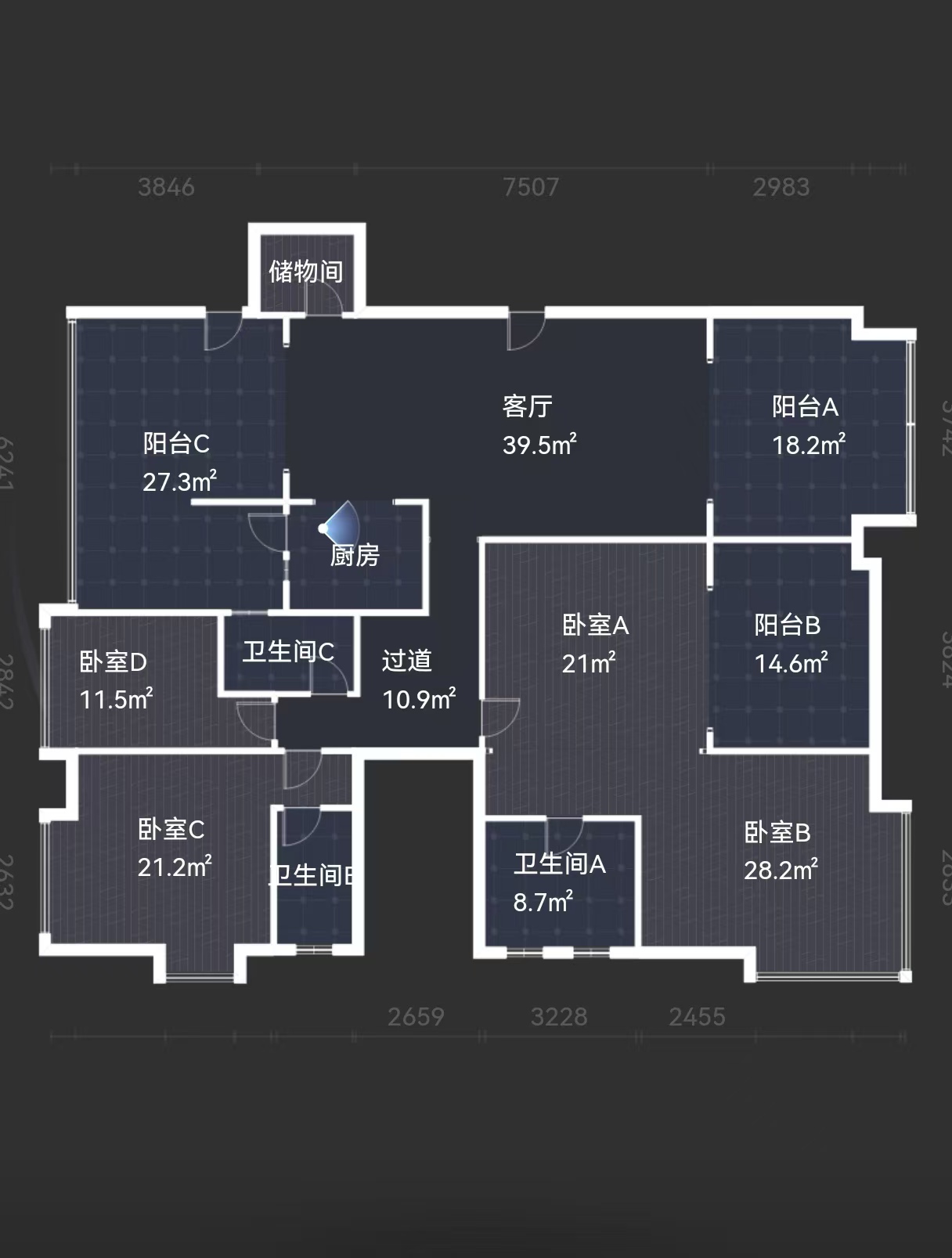 奥园养生城 6室3厅3卫 138.0万 奥园养生城 6室3厅3卫 138.0万室内图
