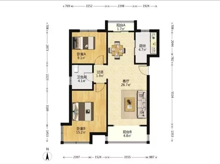 兰馨栗园  3室2厅2卫   38.00万