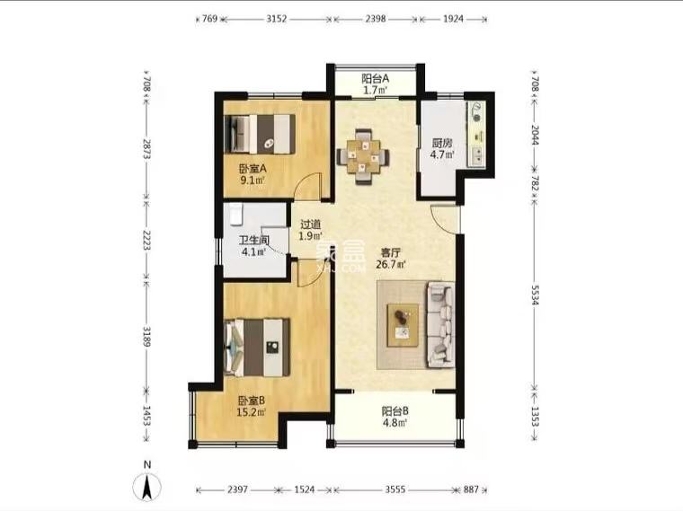 兰馨栗园  3室2厅2卫   38.00万