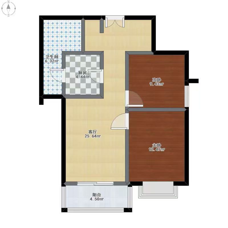 世纪嘉苑  1室1厅1卫   27.00万室内图1