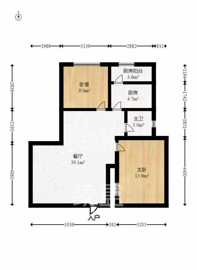 佳美星城  2室2厅1卫   1500.00元/月室内图1