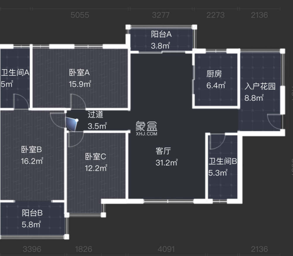 湘江名都  4室2厅2卫   70.00万