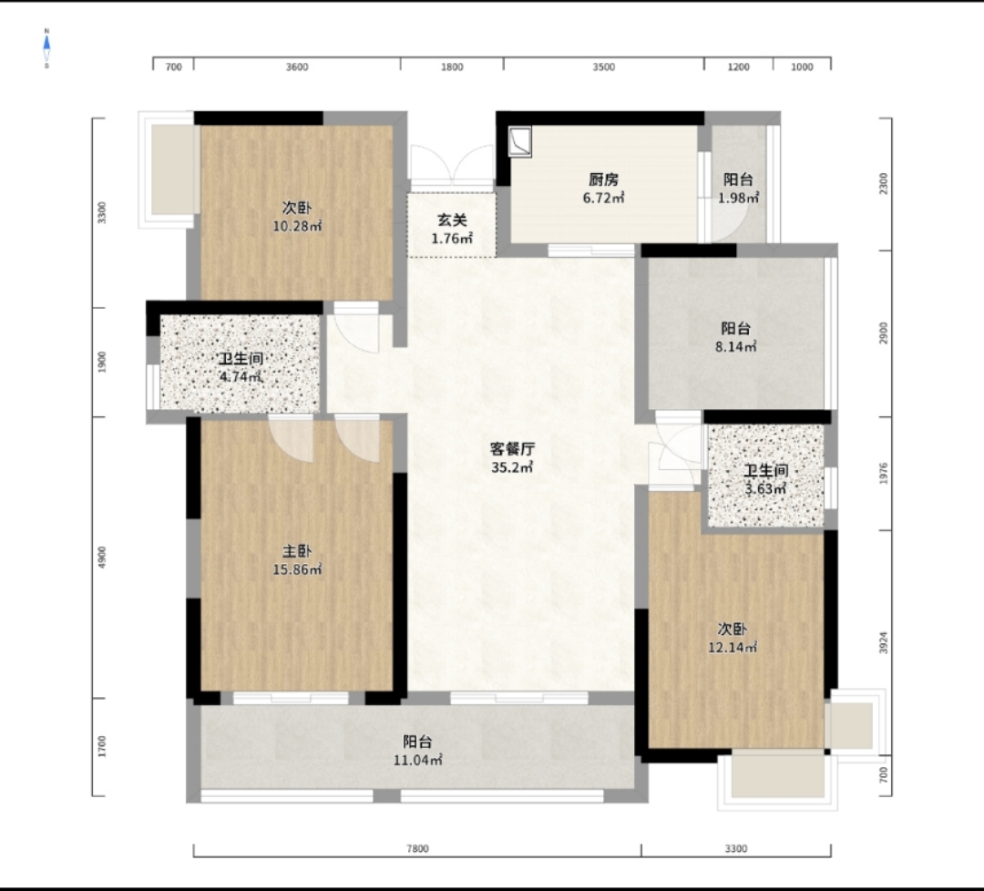 中建江湾壹号  4室2厅2卫   79.80万