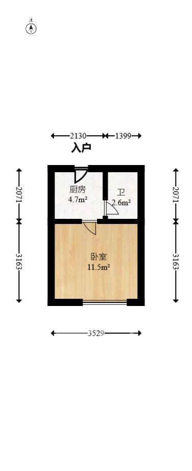 好莱城(弘德西街) 1室1厅1卫 1300.00元/月 好莱城(弘德西街) 1室1厅1卫 1300.00元/月室内图