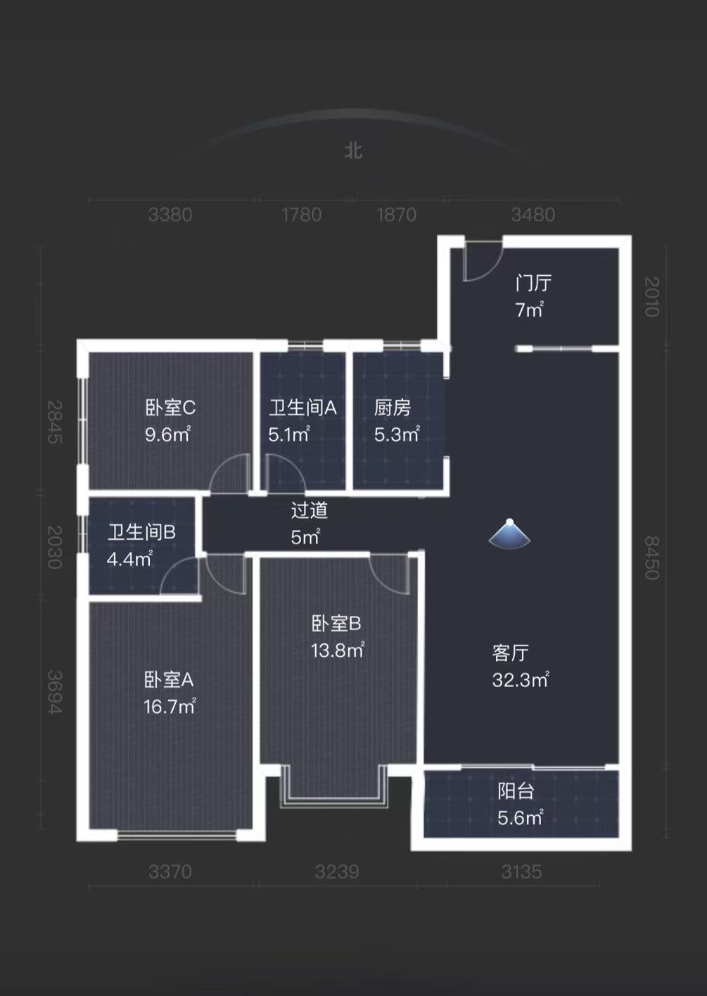 经世龙城  3室2厅2卫   62.00万