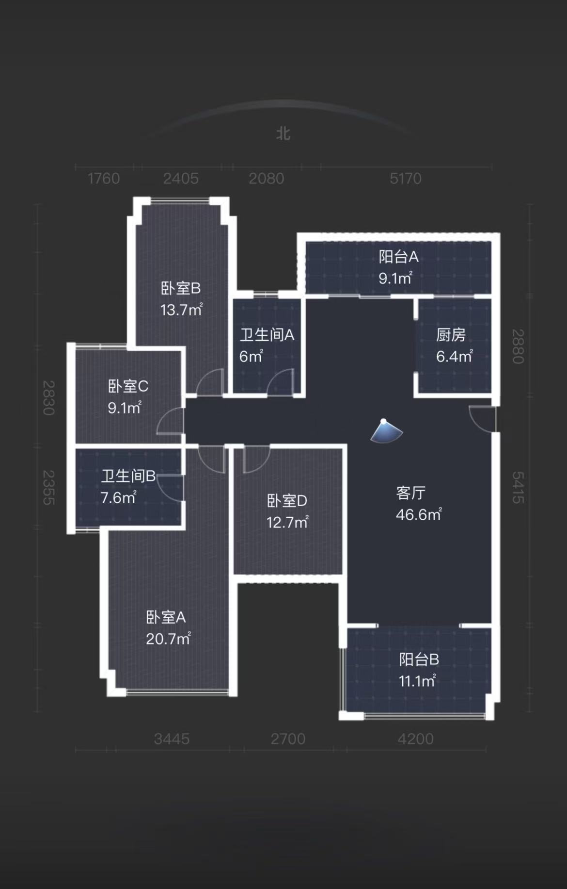 佳兆业金域天下二期 4室2厅2卫 51.8万 佳兆业金域天下二期 4室2厅2卫 51.8万室内图