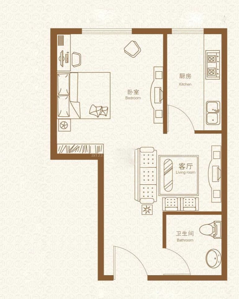 东方曼哈顿  1室1厅1卫    25.8万户型图