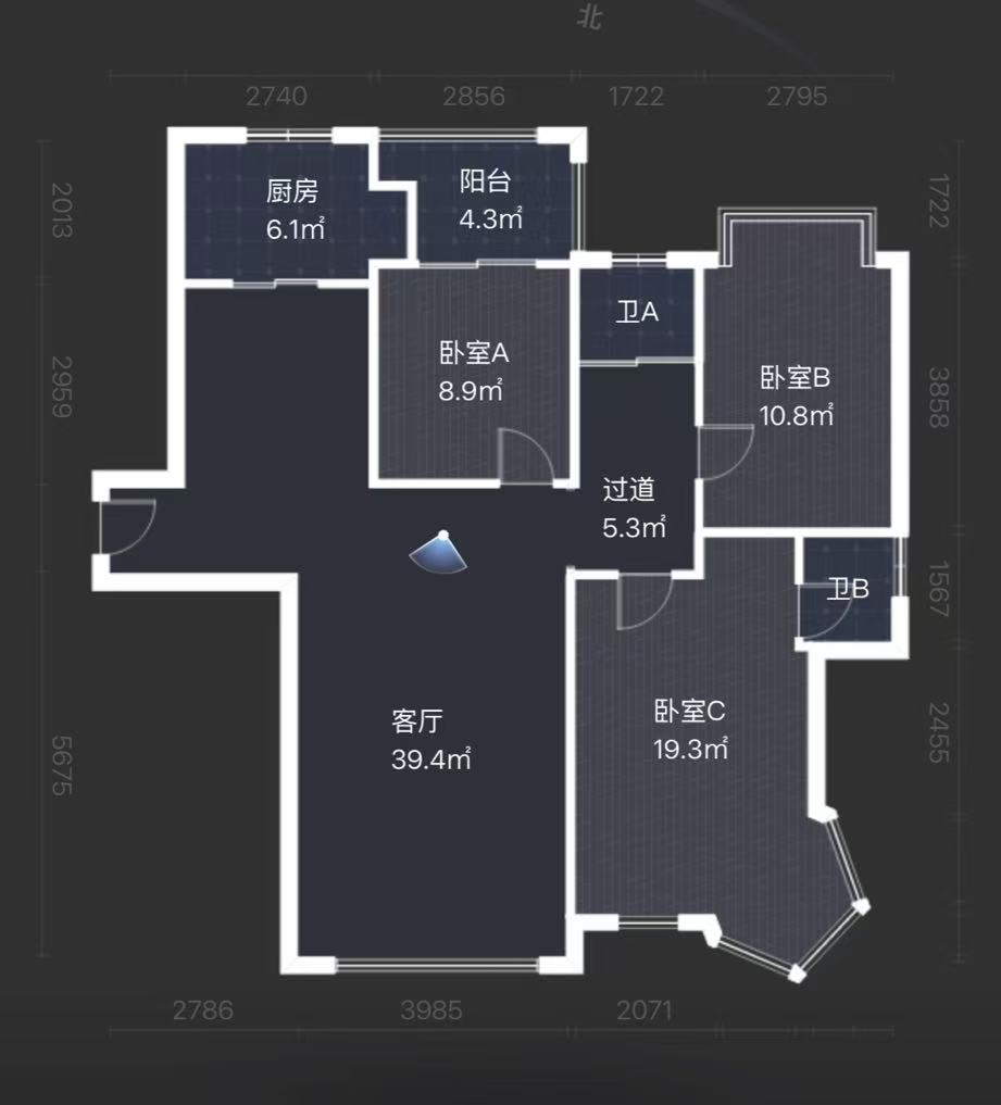 东鼎紫园  3室2厅2卫   70.00万室内图