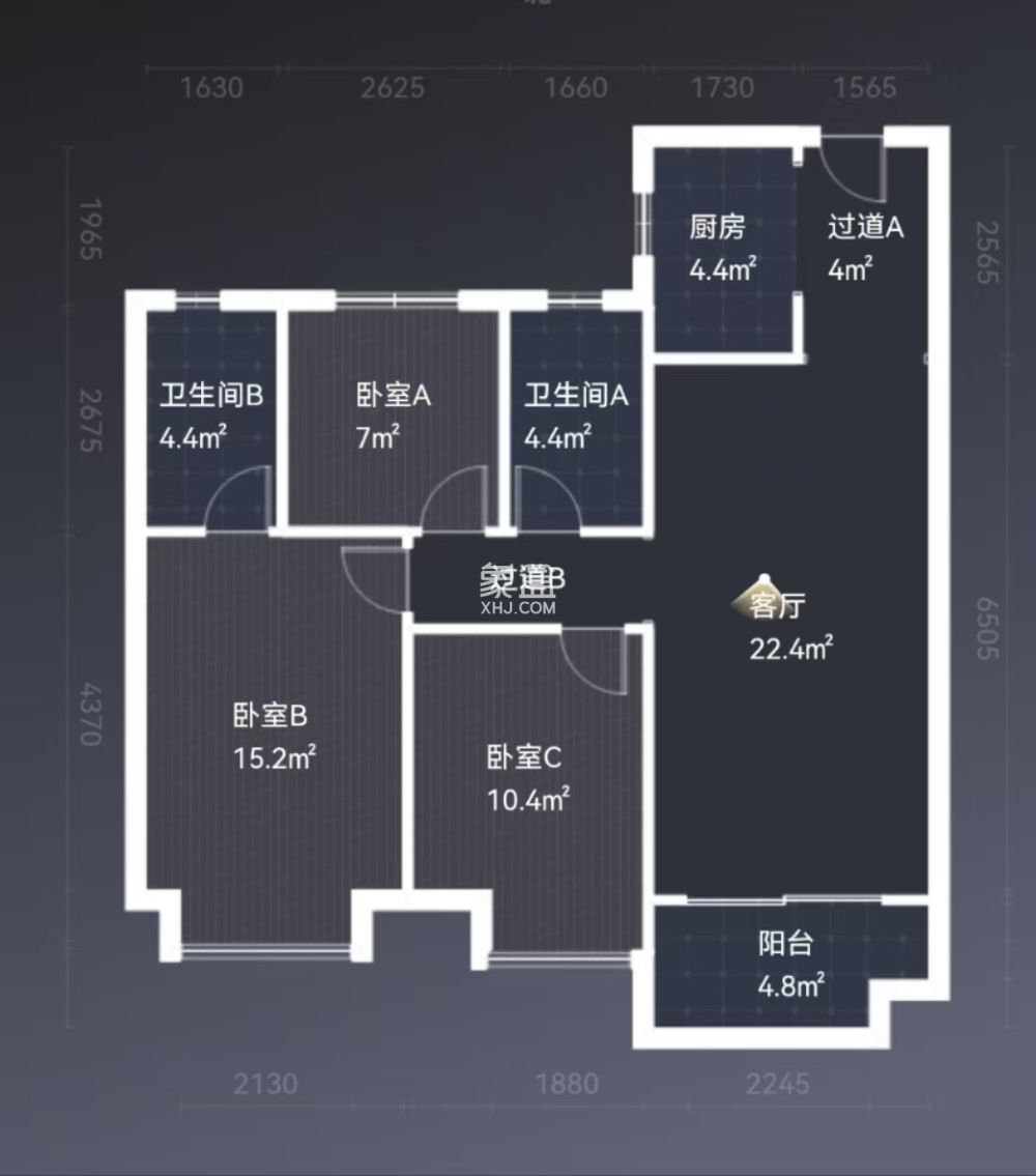 美的铂悦府  3室2厅2卫    48.0万