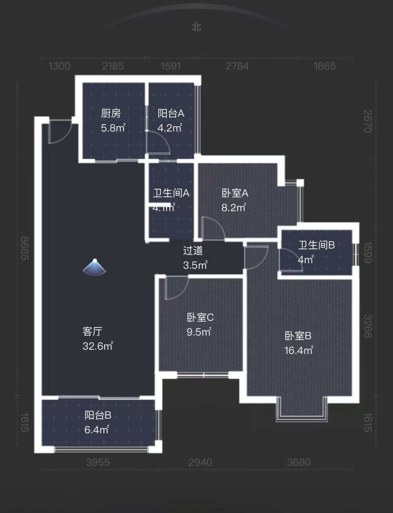 康桥美郡  3室2厅2卫   52.00万