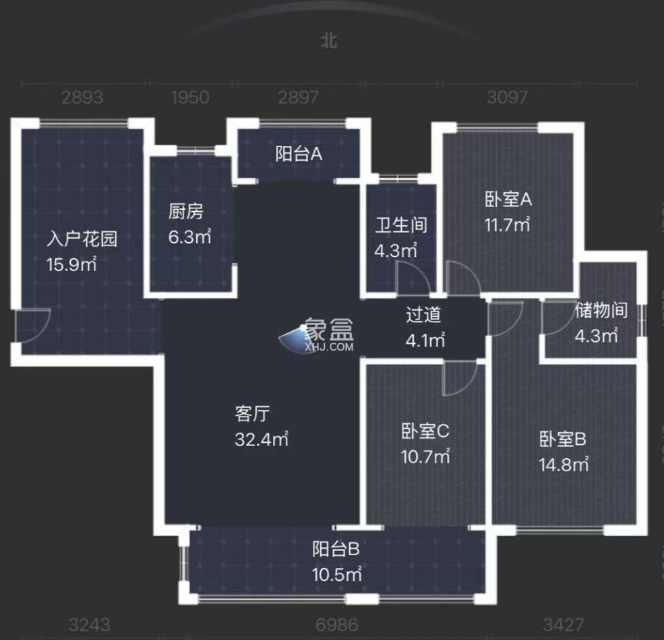 中泰财富湘江  4室2厅2卫   108.00万