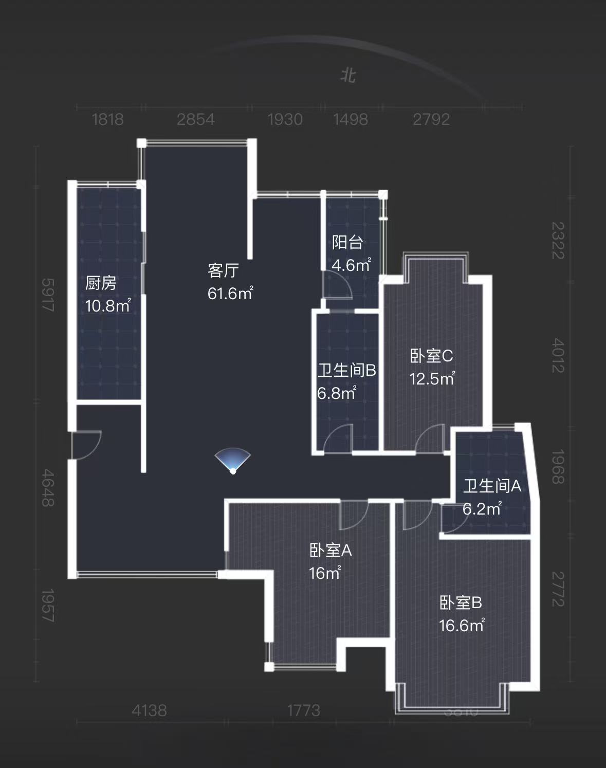 山水国际  3室2厅2卫   85.00万