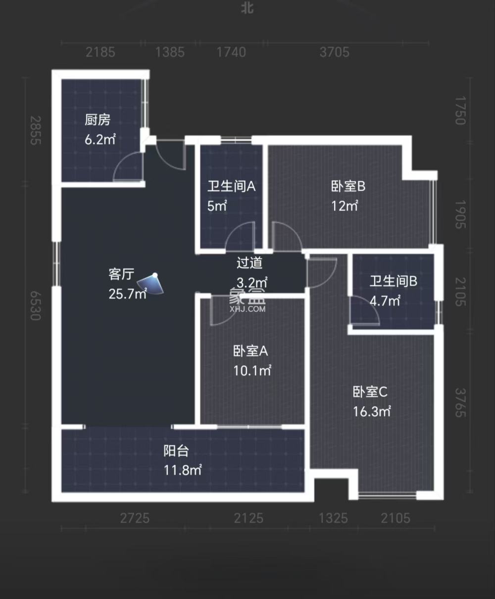 建设家园  3室2厅2卫   47.80万