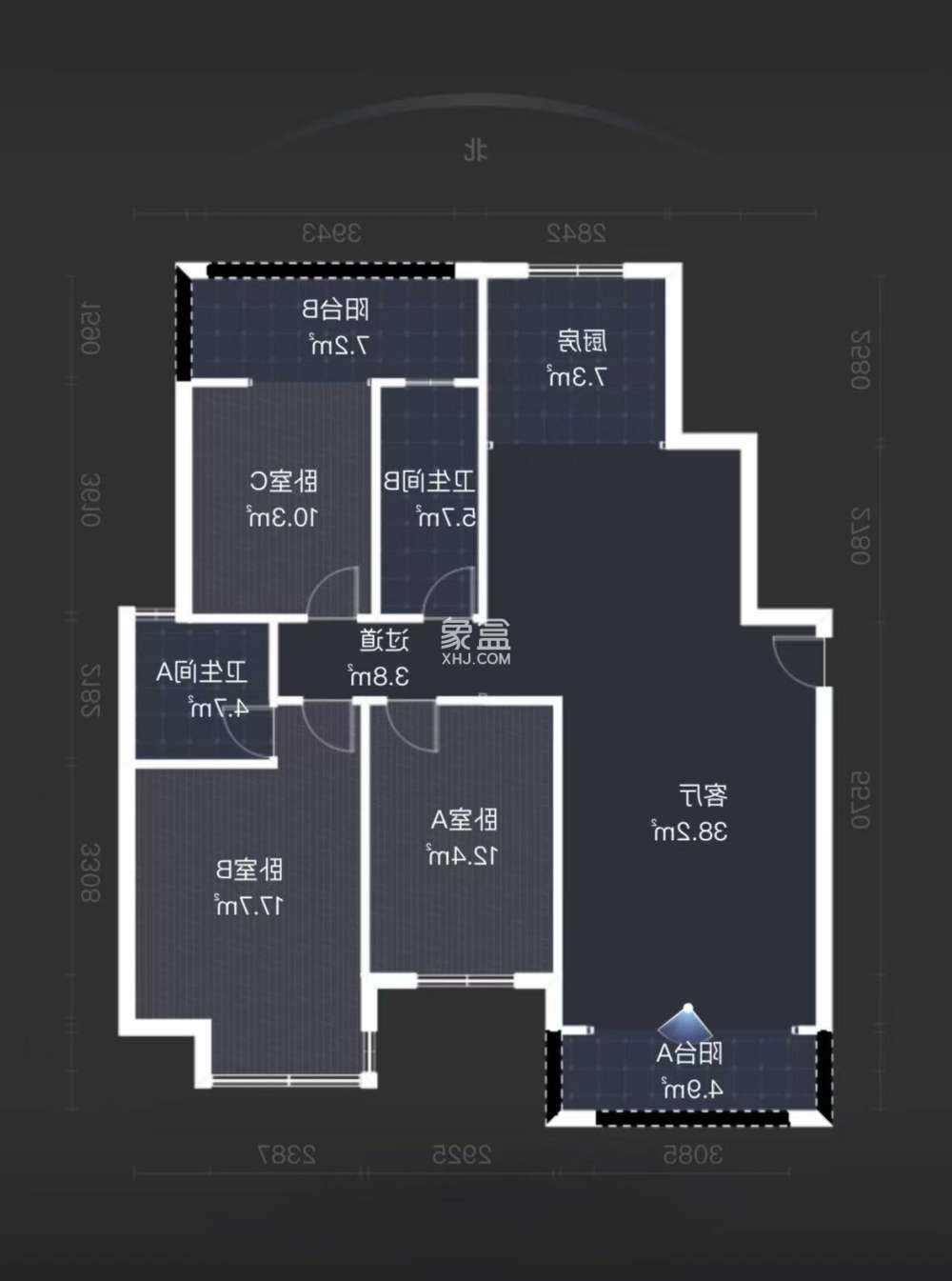 株洲锦绣江山  3室2厅2卫   82.00万