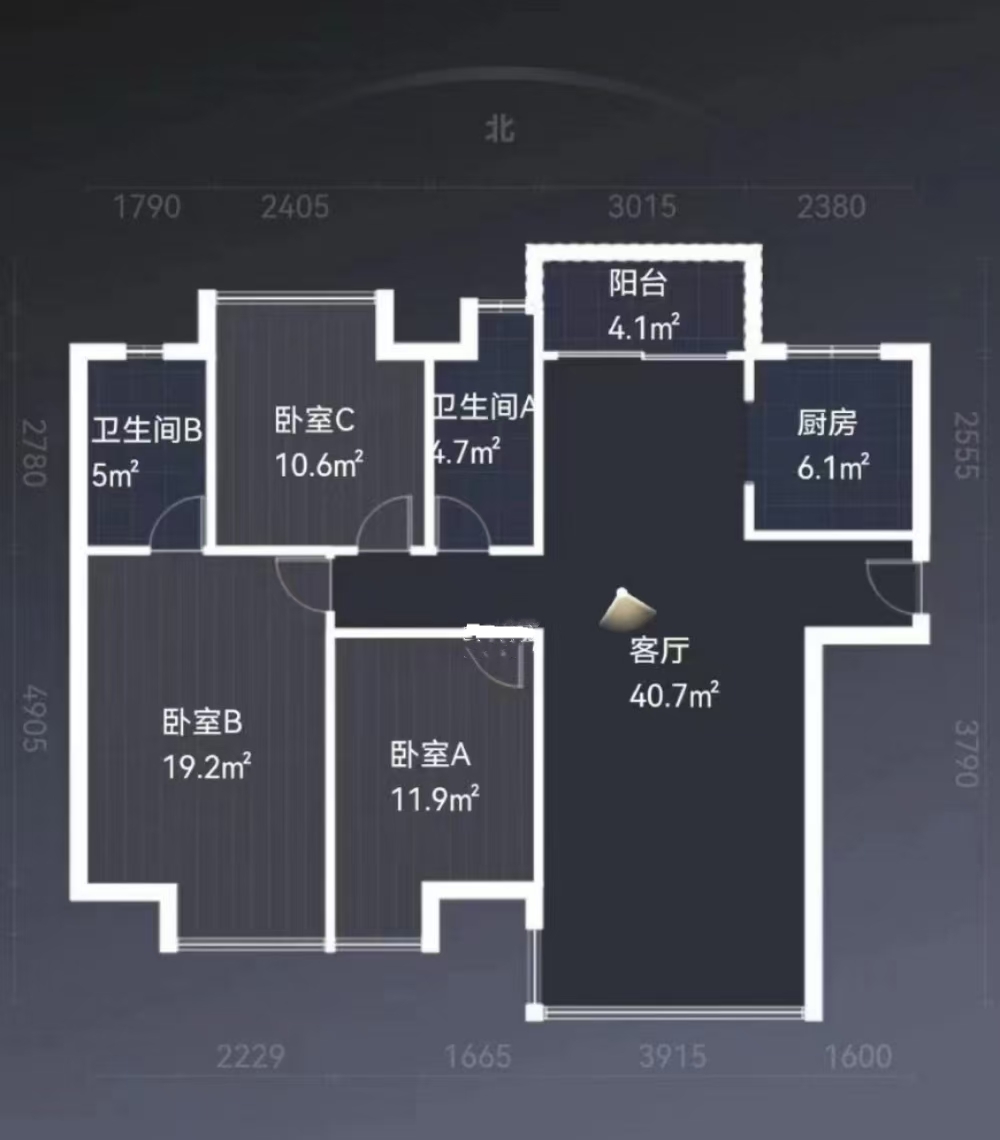 美的城三期  3室2厅2卫   56.80万