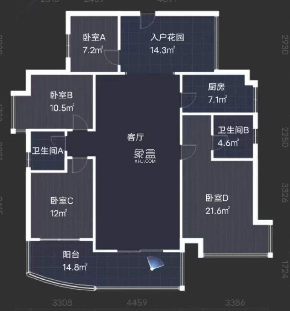 蓝盾景园二期  4室2厅1卫   75.00万