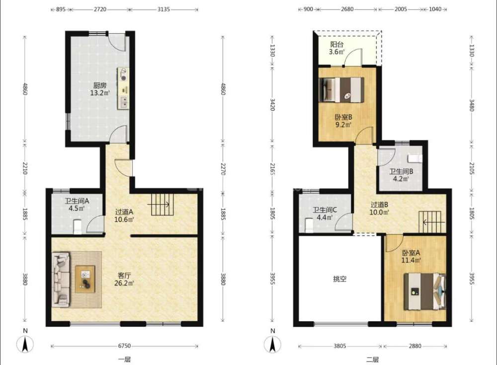 当代尚品苑  4室2厅2卫    95.8万