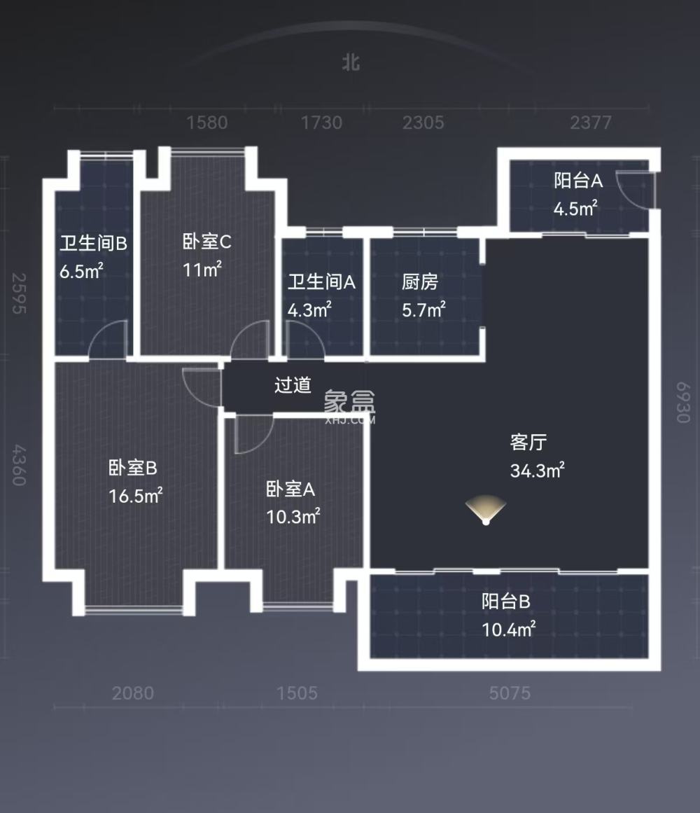 葛宁悦东方  4室2厅2卫   83.00万