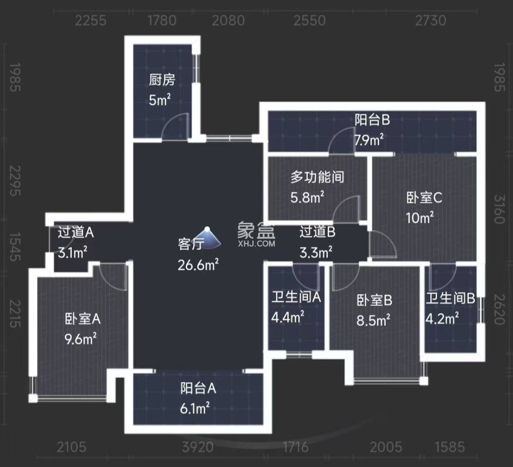 金轮津桥华府  4室2厅2卫    75.0万