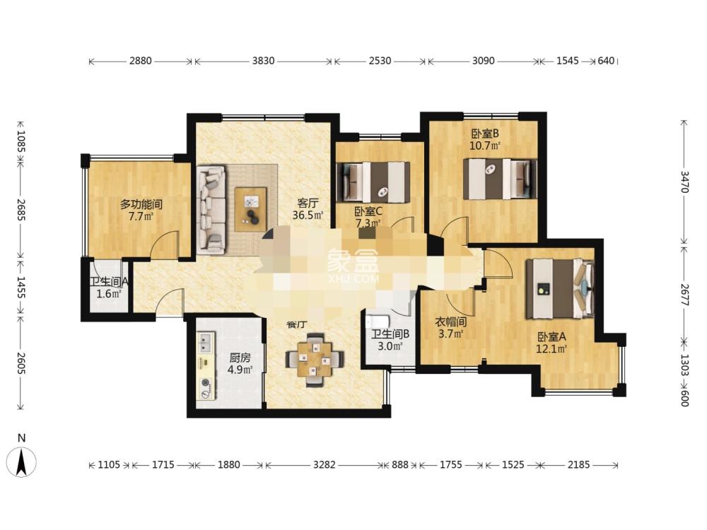 圣华名城建设北路110号  4室2厅2卫   26.00万