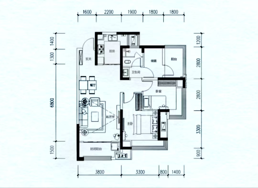 金轮津桥华府 3室2厅1卫 62.8万 金轮津桥华府 3室2厅1卫 62.8万室内图