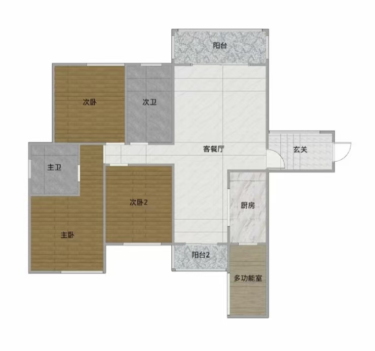 紫竹园  3室2厅2卫   163.00万室内图1