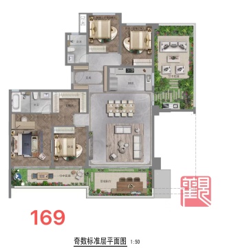 建发央著（悦发央著）  4室2厅3卫   132.00万