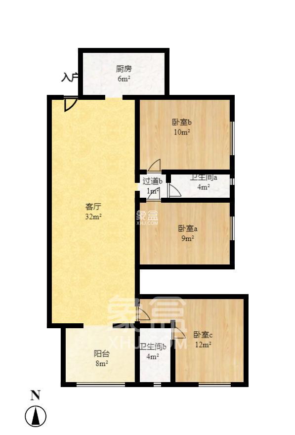 汇金城/嘉华城（二期、三期）  3室2厅2卫   3200.00元/月室内图1