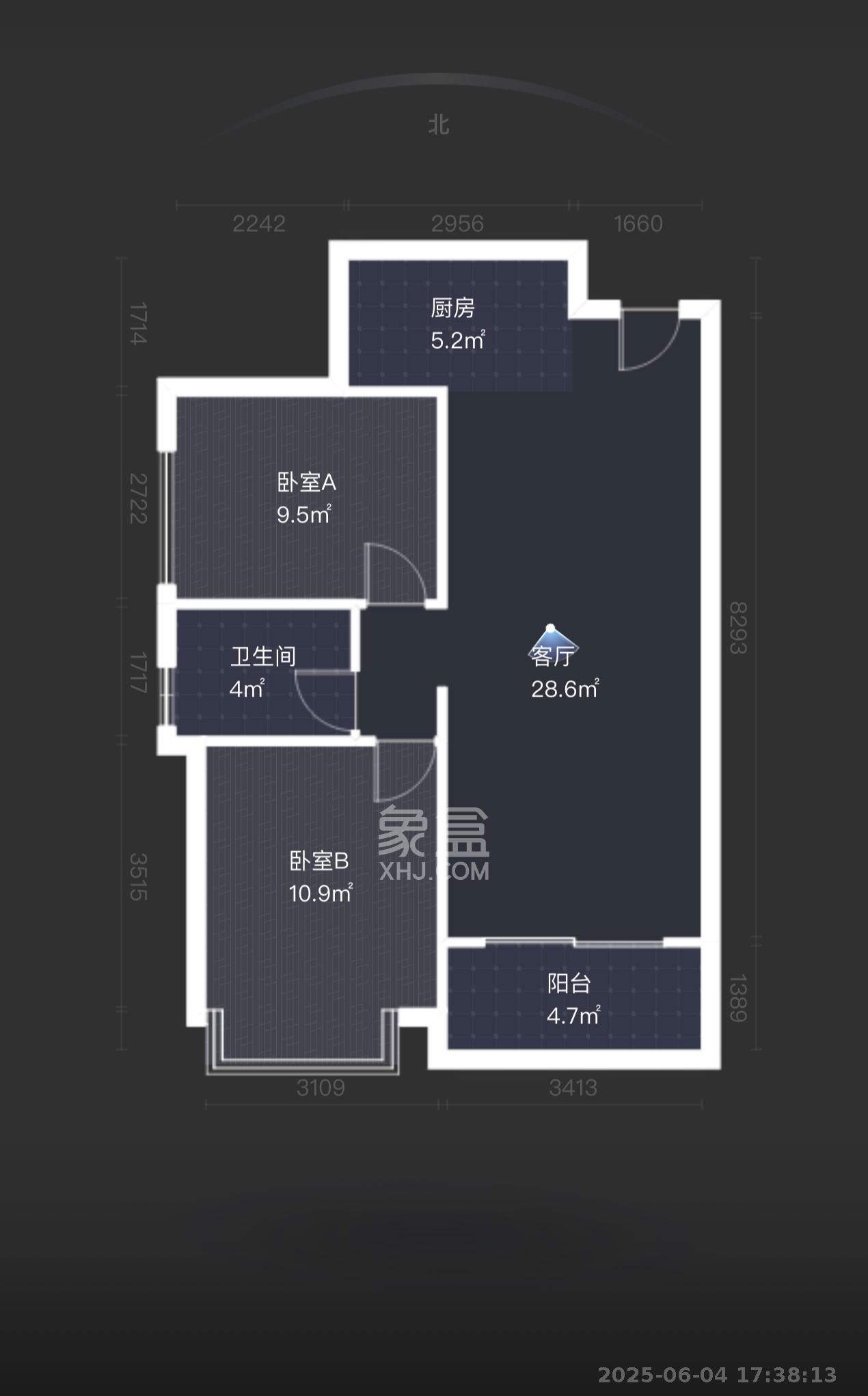 京武浪琴山一、二期  2室2厅1卫   3200.00元/月室内图1