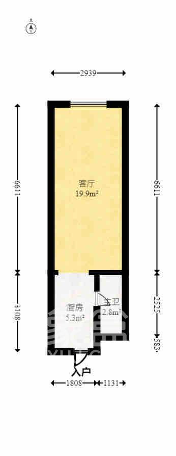 保利香槟国际  1室0厅0卫   1500.00元/月