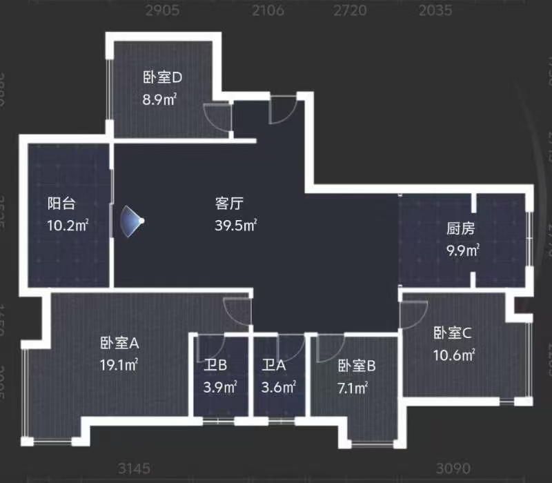 奥园养生城 4室2厅1卫 93.0万 奥园养生城 4室2厅1卫 93.0万室内图