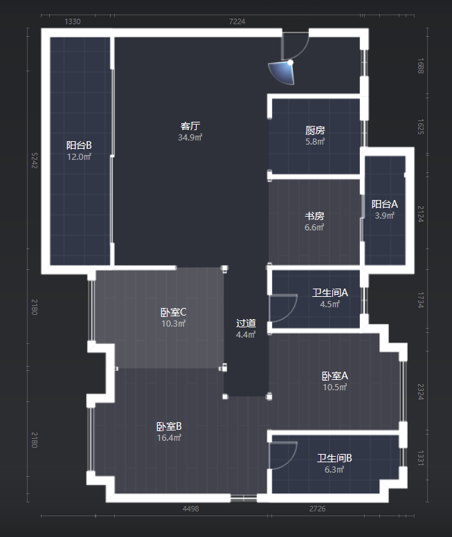 建发央著  4室2厅2卫   108.00万