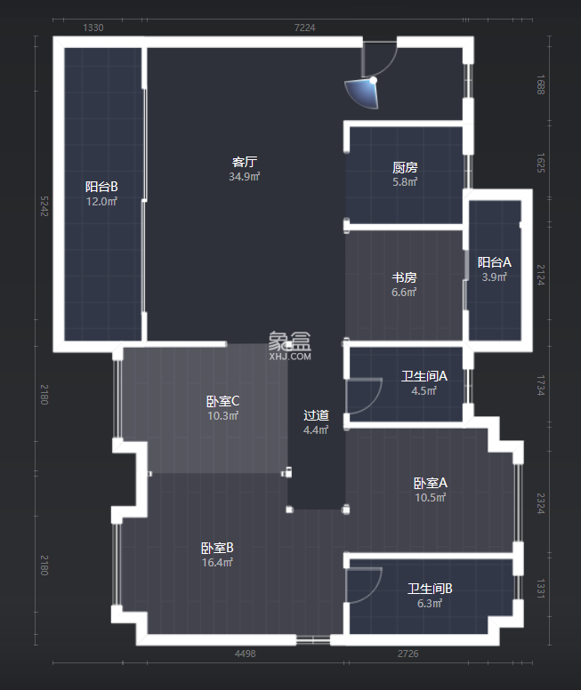 建发央著  4室2厅2卫   108.00万