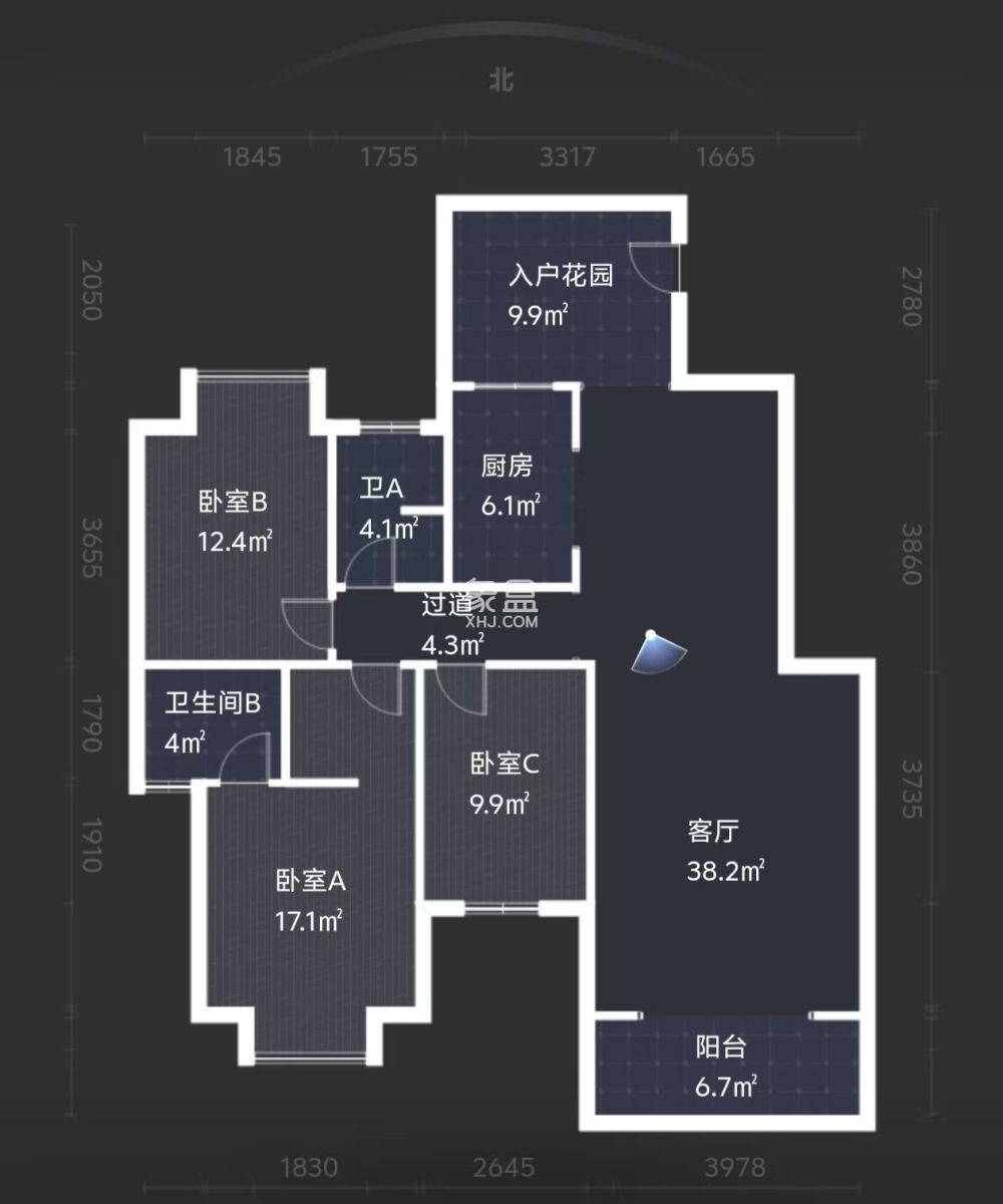 庐山春天二期曼城  3室2厅2卫    72.8万