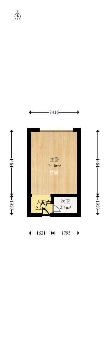 海城大厦 1室0厅1卫 40.0万 海城大厦 1室0厅1卫 40.0万室内图