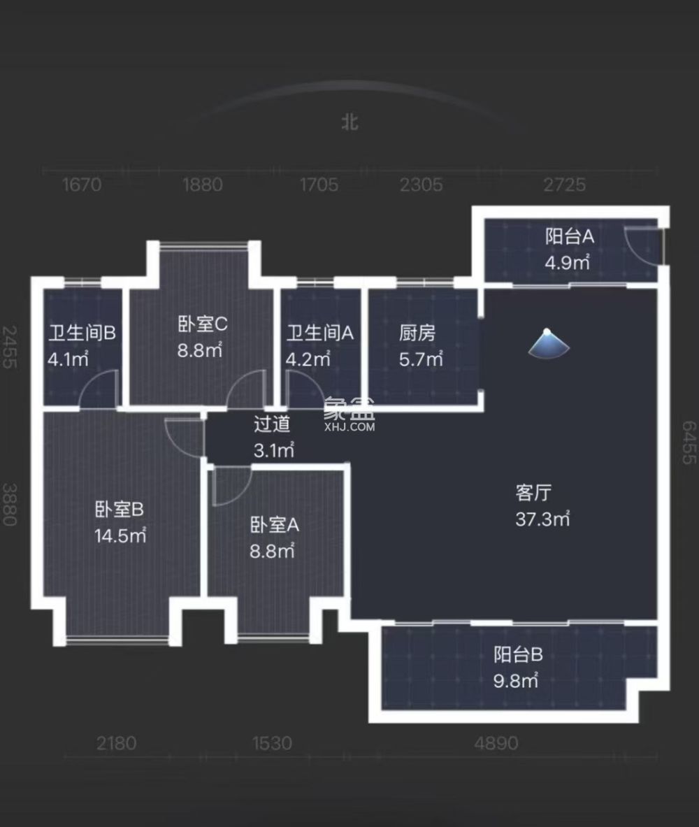 中海学府里  4室1厅2卫    85.0万