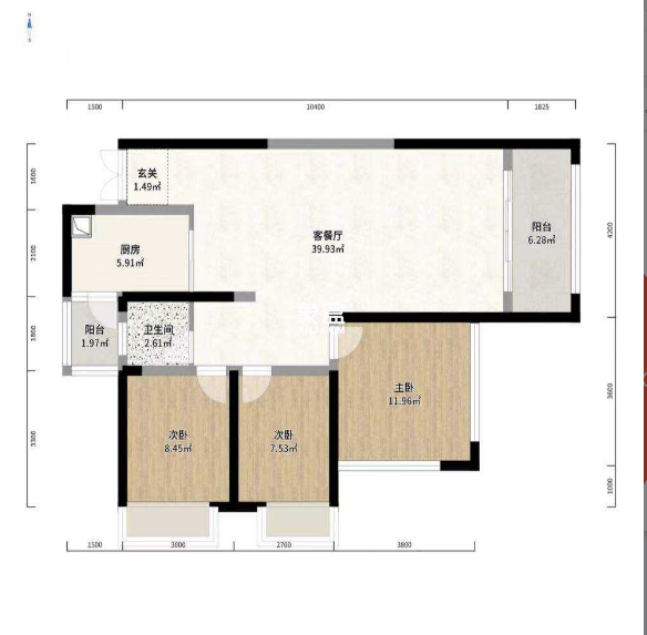 华晨神农湾 3室2厅2卫 91.8万 华晨神农湾 3室2厅2卫 91.8万室内图