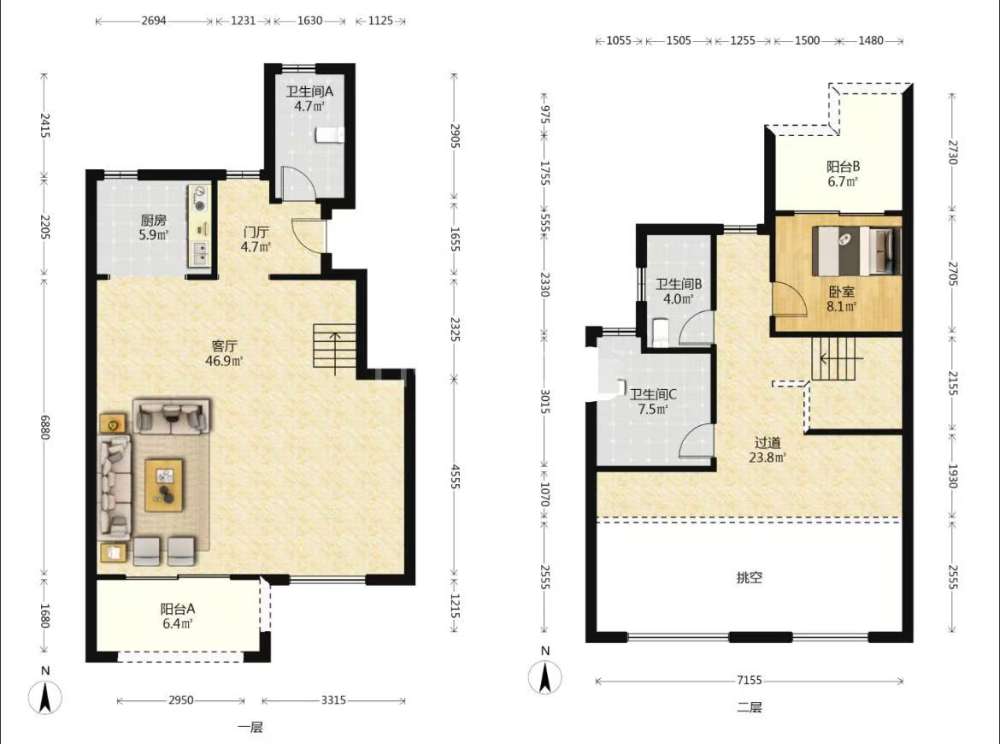 美的湾  4室2厅2卫    108.0万