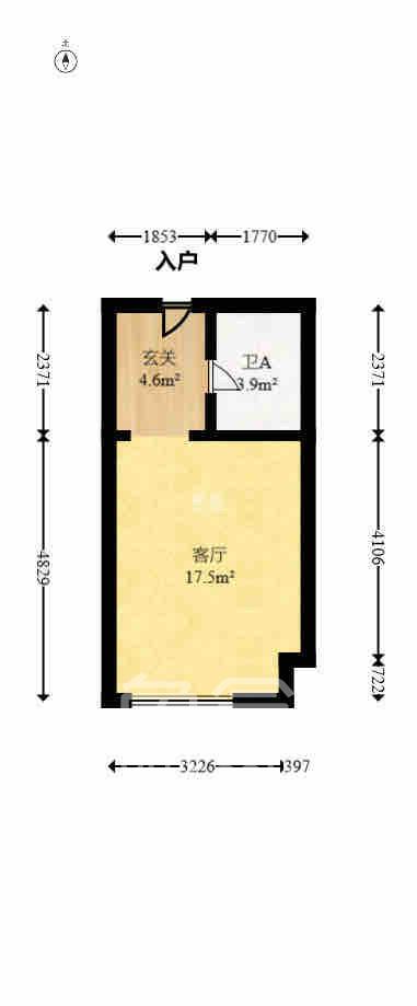卓越中寰  2室1厅1卫   2000.00元/月室内图