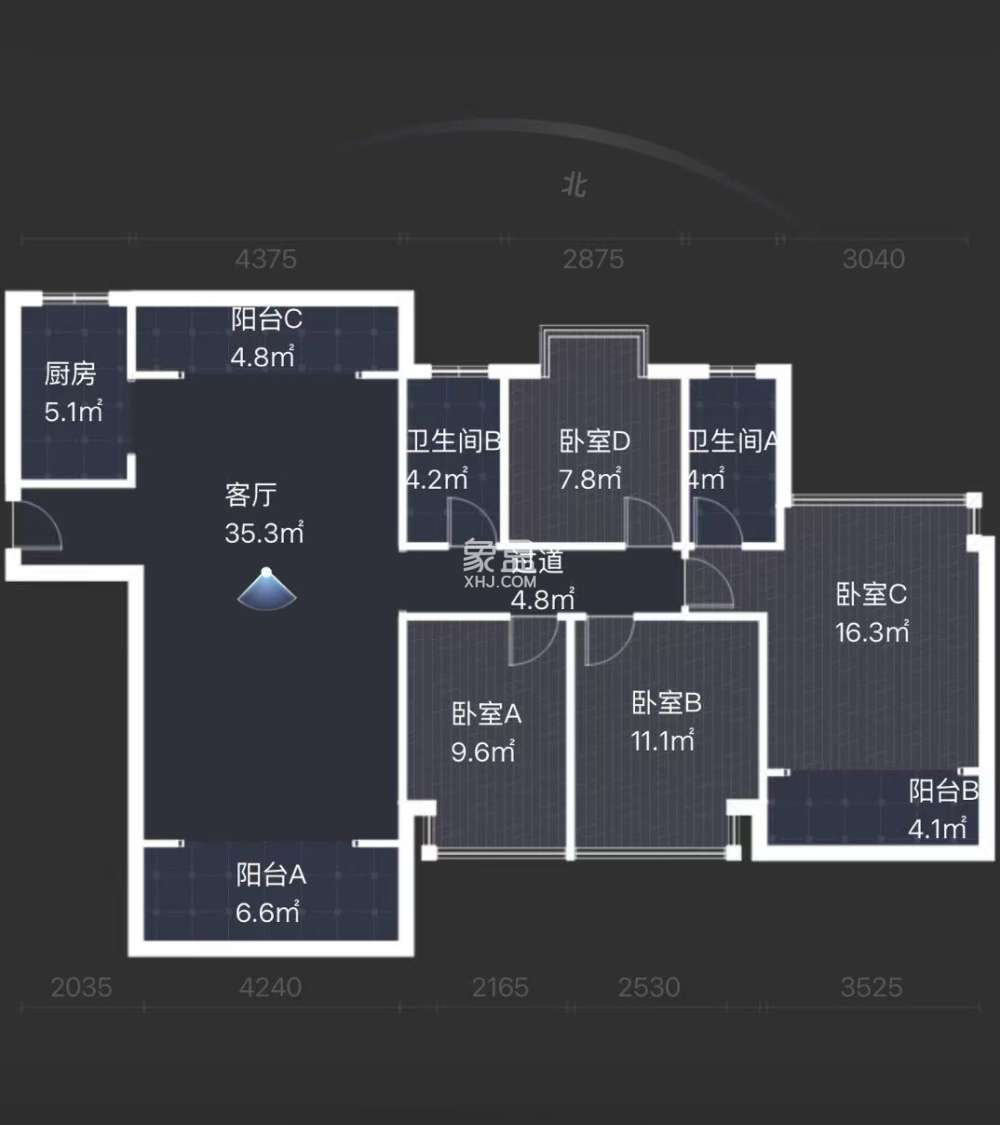 香江豪苑 4室2厅2卫 67.80万 香江豪苑 4室2厅2卫 67.80万室内图