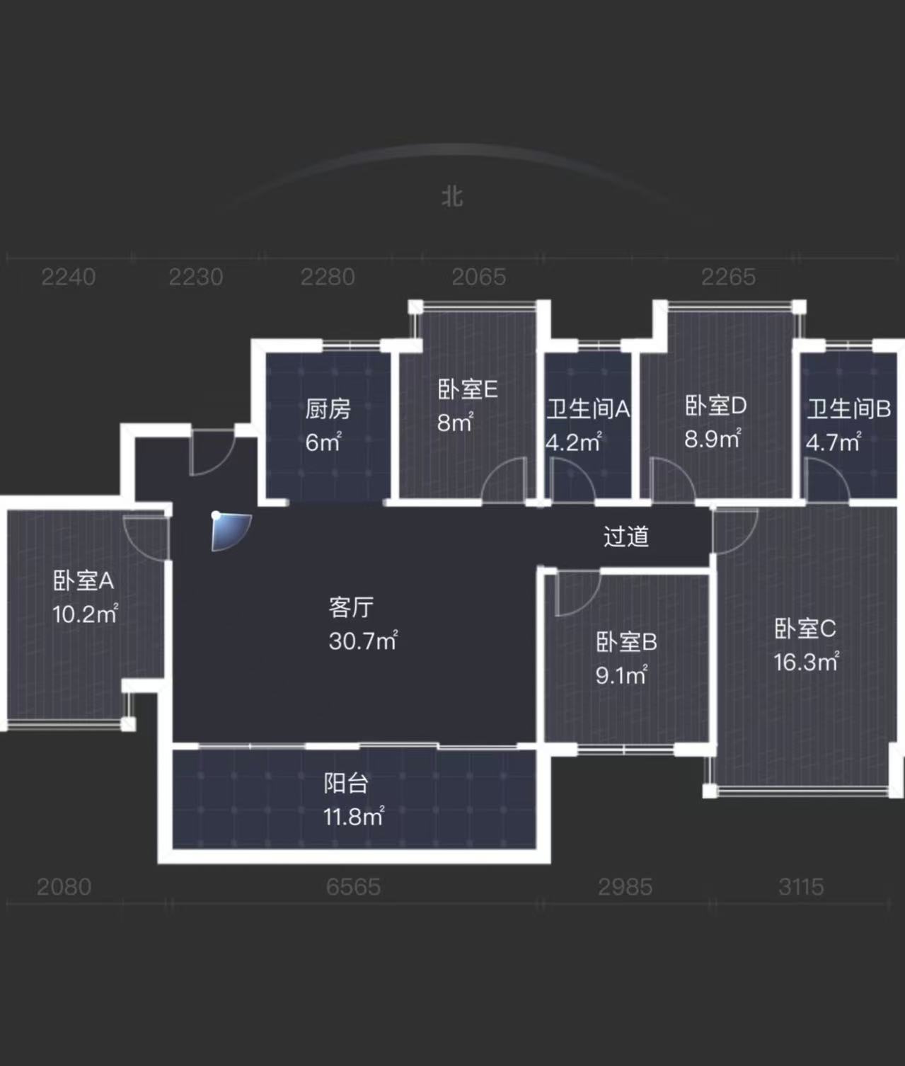 高科壹号领域 5室2厅2卫 68.0万 高科壹号领域 5室2厅2卫 68.0万室内图