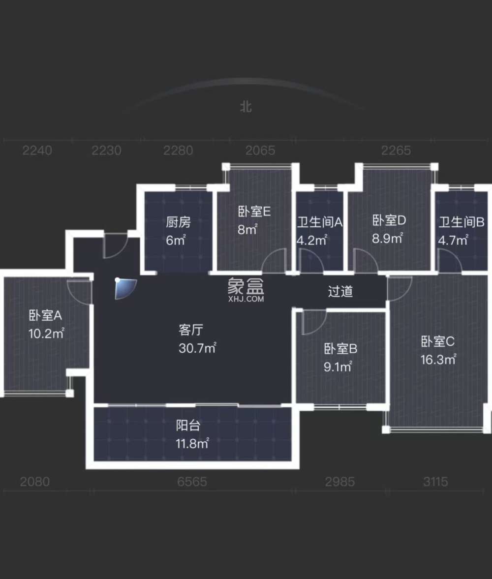 高科壹号领域  5室2厅2卫    68.0万