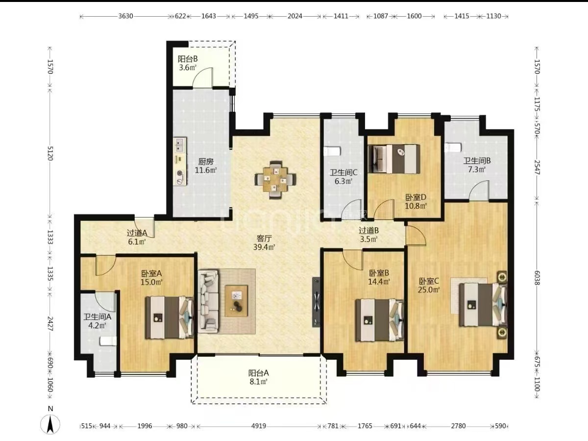 天元区碧桂园 0室0厅0卫 126.0万 天元区碧桂园 0室0厅0卫 126.0万室内图