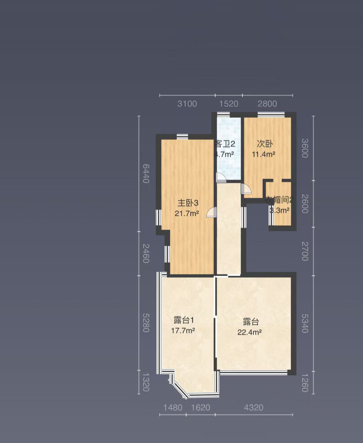 锦绣香江（湖湘文化城）  5室3厅3卫   398.00万室内图