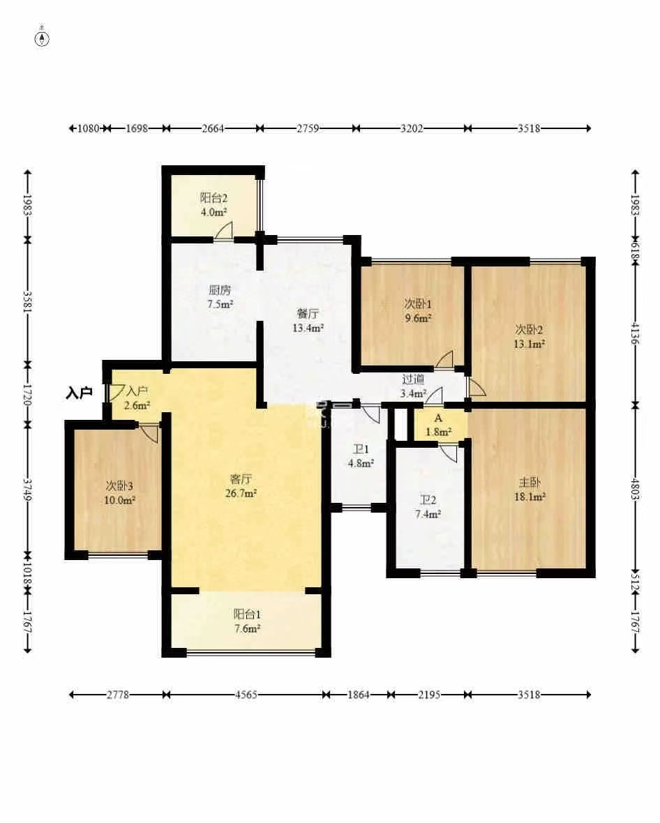 书院路散盘  3室2厅2卫    2000.0元/月 书院路散盘  3室2厅2卫    2000.0元/月户型图