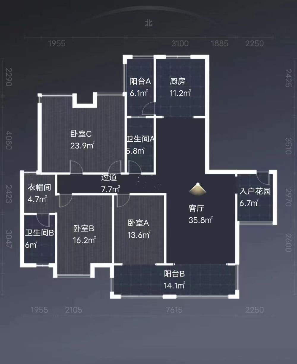 金水湾  4室2厅2卫   115.00万