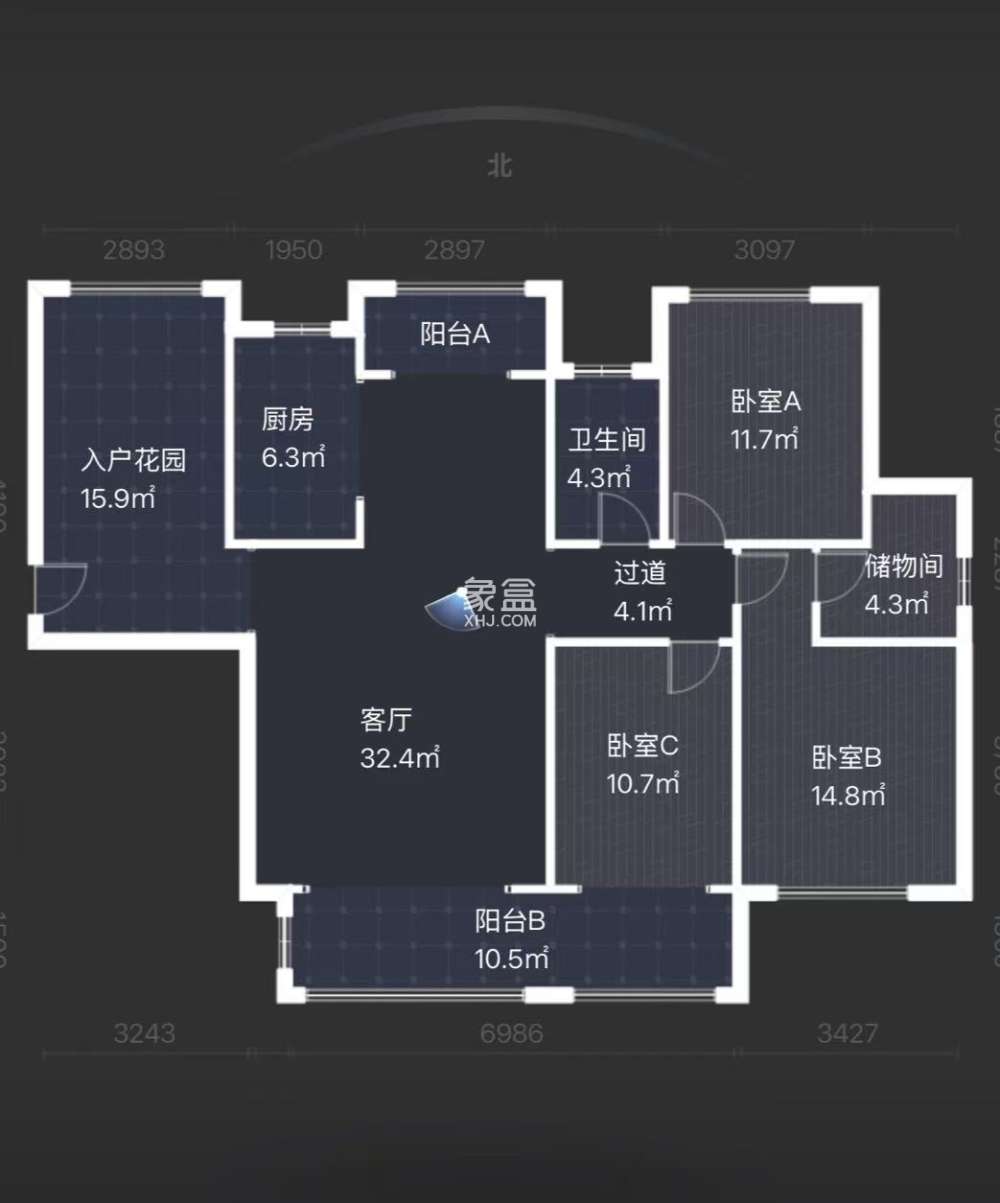 中泰财富湘江  4室2厅2卫   86.00万
