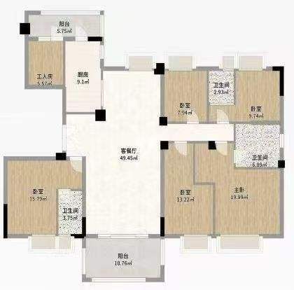 碧桂园江山一品 5室2厅3卫 85.0万 碧桂园江山一品 5室2厅3卫 85.0万室内图